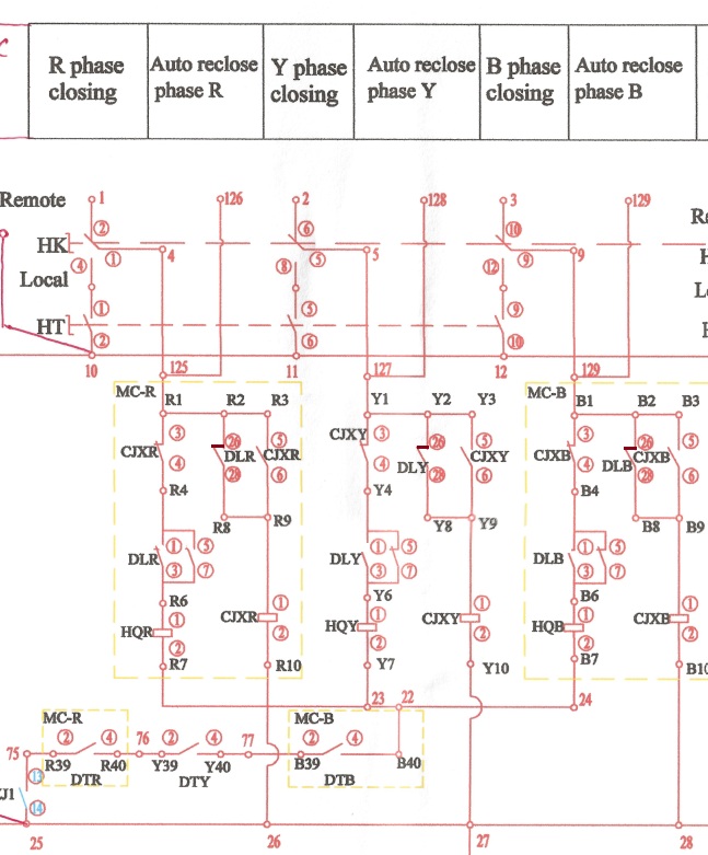 Circuit diagram of anti-pumping relay breaker closed condition Circuit diagram of anti-pumping relay breaker closed condition