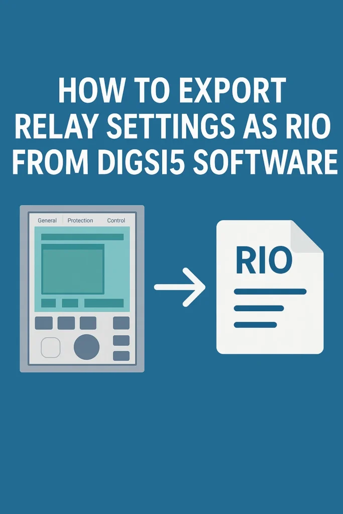 How to Export Relay Settings as RIO from Digsi5 Software